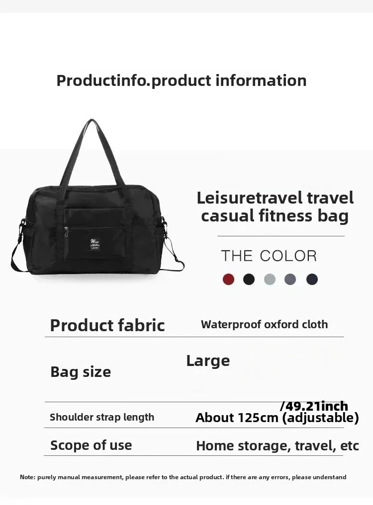 Reisetaschen Große Kapazität Faltbare Kleidungs-Organizer Wasserdichte Handtaschen Damen Herren Reise-Kleidungsaufbewahrung Organizer – Detail 1