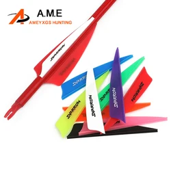 36/72pcs 3 Inch Arrow Vanes Archery Rubber Feather for Arrow Shaft DIY Fletches Hunting Shooting Target Practice Accessories