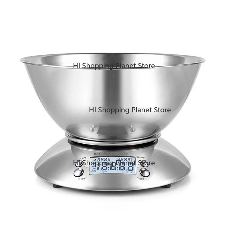 High Quality Stainless Steel Digital Kitchen Scale Kitchen Scale 5 kg with Removable Bowl