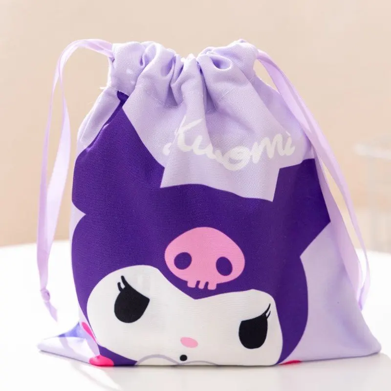 Cute Kuromi My Melody Cinnamoroll Hangyodon borsa con coulisse bella borsa per cosmetici Anime in stile giapponese portamonete ragazza