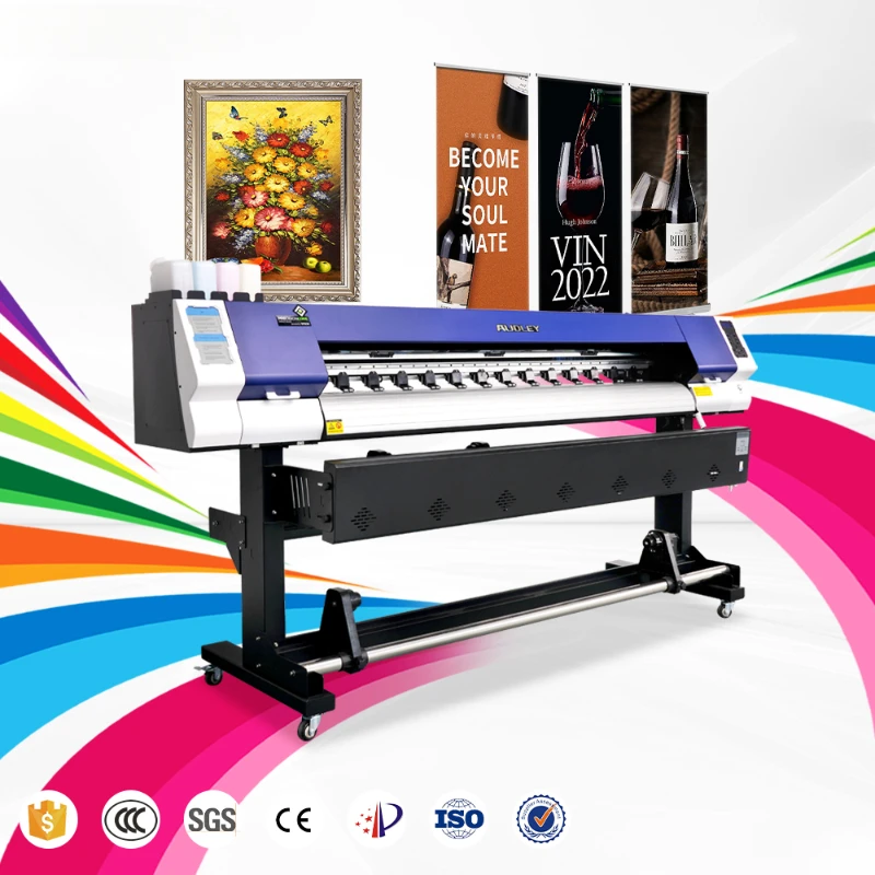 Ecological solvent inkjet printer 1.8 meters vinyl flexible banner plotter cost-effective