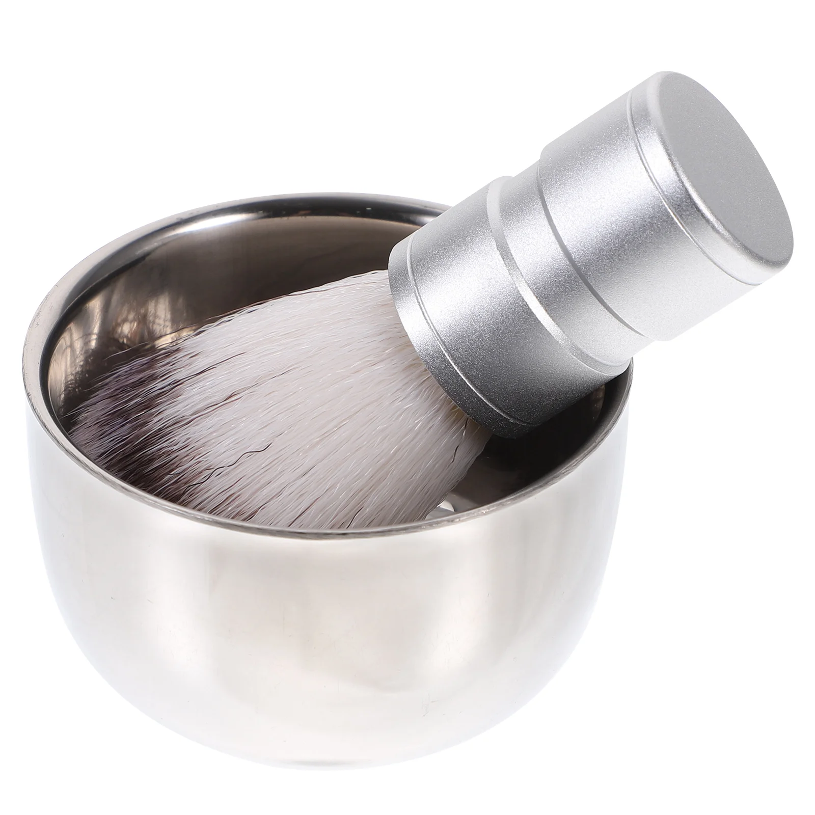 

Brush Shaving Nylon Hair Shave Bowl Mug Stainless Steel Heat Insulation