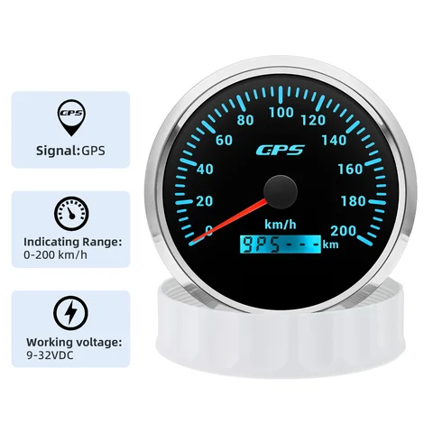 7-цветный светодиодный универсальный 110 мм GPS спидометр 60/80/120/200 км/ч 80MPH датчик скорости для мотоцикла, морской лодки, автомобиля