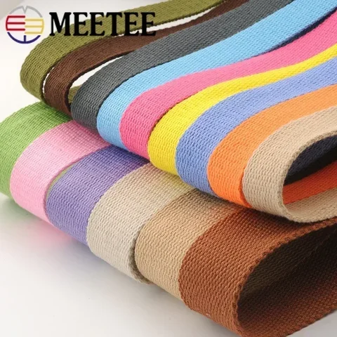Хлопковые ленты Meetee 20-50 мм для рукоделия и декора — внешний вид товара