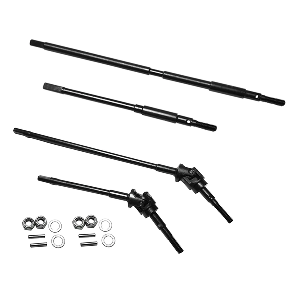 4 pçs aço ar60 eixo dianteiro e traseiro cvd eixo de transmissão para axial wraith 90018 rr10 90048 1/10 rc rastreador carro atualizações peças