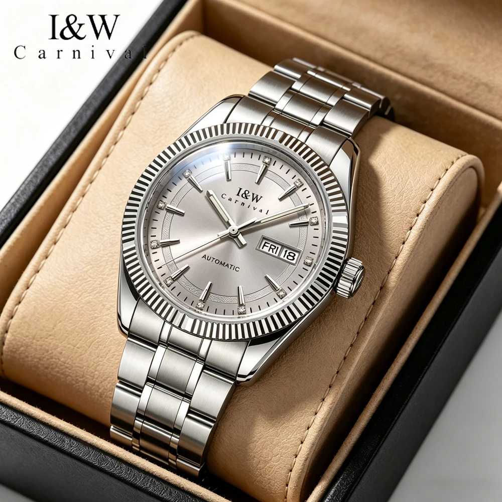 IW Automatic Mechanical Watch Stainless Steel Waterproof Sport Stainless Steel Luxury Casual Watch for Men Reloj Hombr