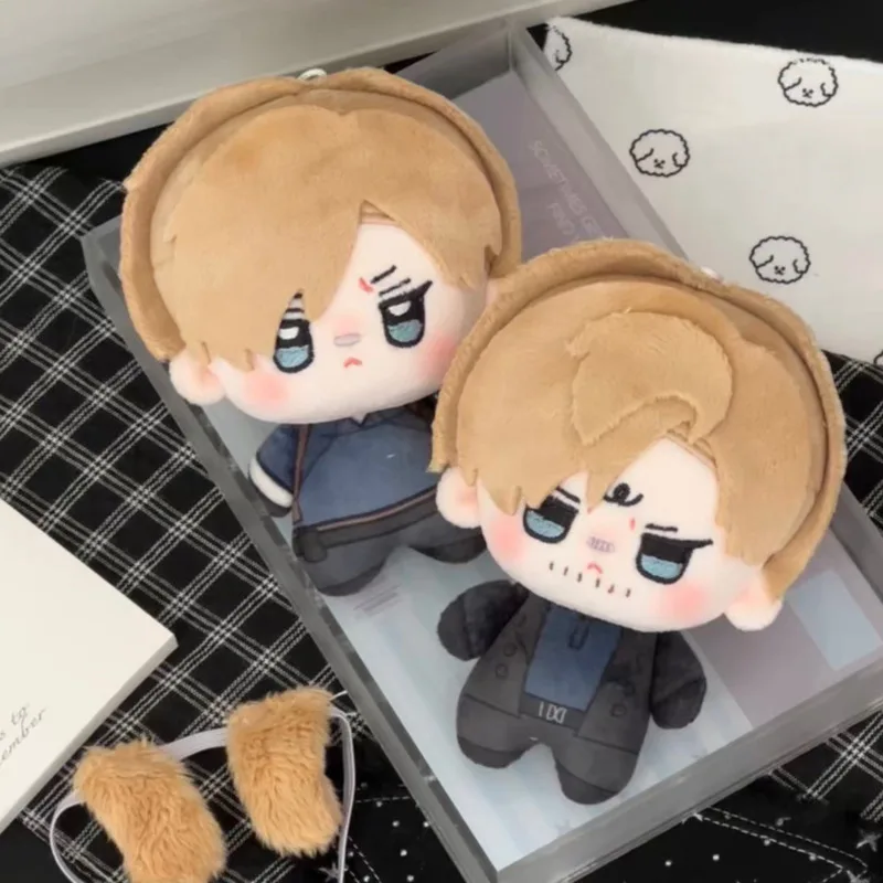 10cm Resident Evil Leon Cotton Doll Cute Ear Scott Kennedy Cosplay Stuffed Doll Toy Anime Plush Doll Bag Pendant Birthday Gift