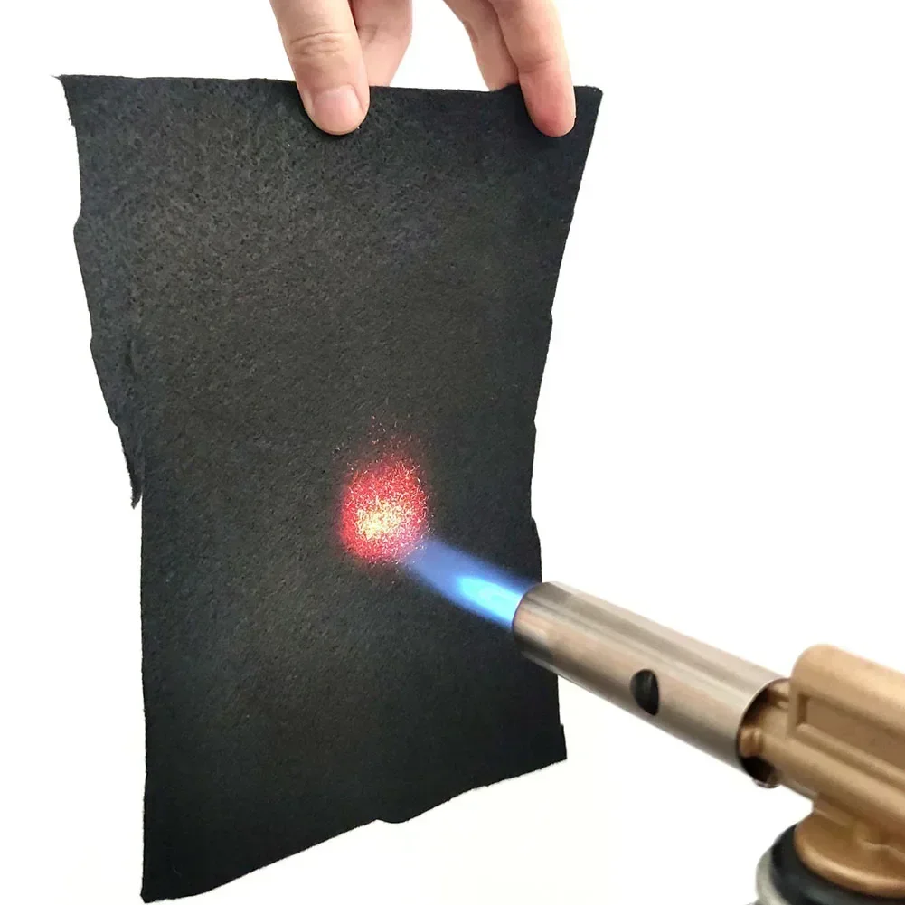 

2/1Pc Carbon Fiber Welding Blanket Protective Cover Flame Retardant 50 X 50cm Retardant Material High Temperature Resistant