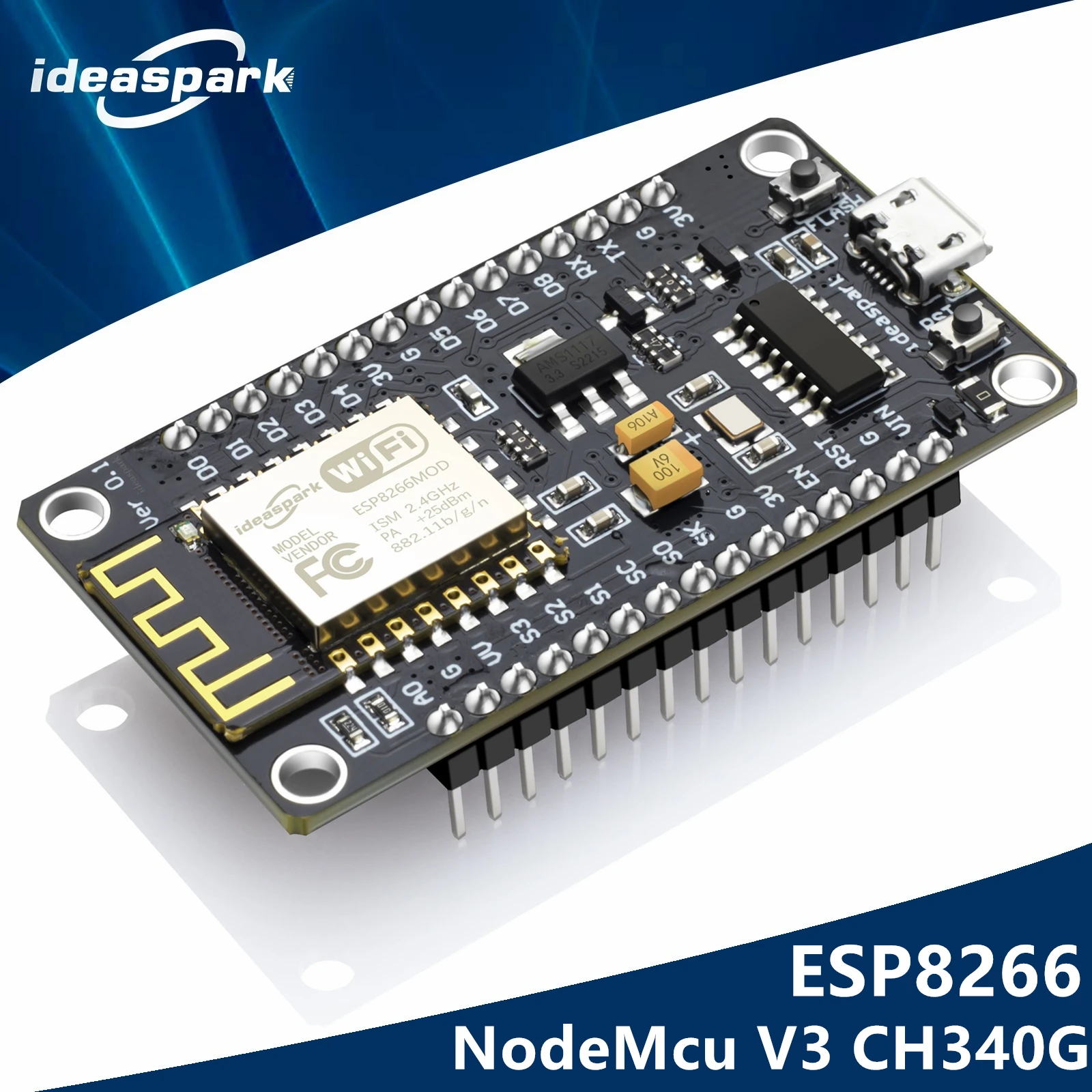 Esp8266 nodemcu módulo sem fio v3 ch340 internet das coisas lua wi fi placa de desenvolvimento wemos d1 mini esp 12e esp8266 para arduino