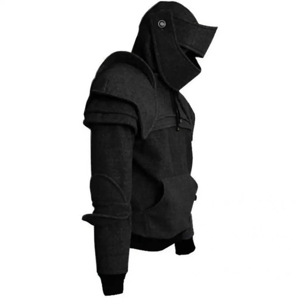 Pullover Hoodie  Hooded   Hooded Sweatshirt Gothic Face Cover Pullover Hoodie