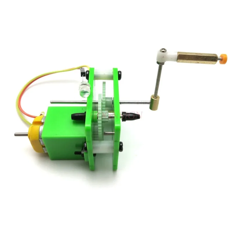DIY Hand Crank Dynamo Generation Handmade Toy Creative Simple Physics Teaching Resources Kids Early Education Science Experiment