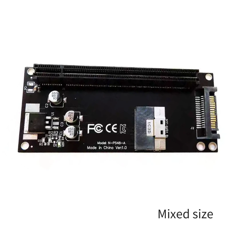 Universal SFF8654 to PCIe x16 Converter Supports SFF-8654 8i to PCIe 2.0 Interfaces Convert Card Adapter
