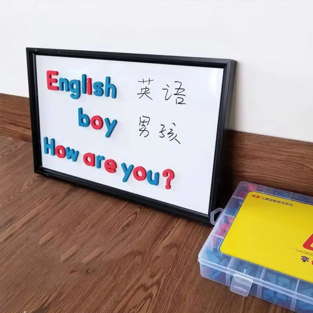 26 English Letters Magnetic Blackboard Board Toys Game Blocks IQ Game Letter Magnet Sticker Toys Early Educational Portable