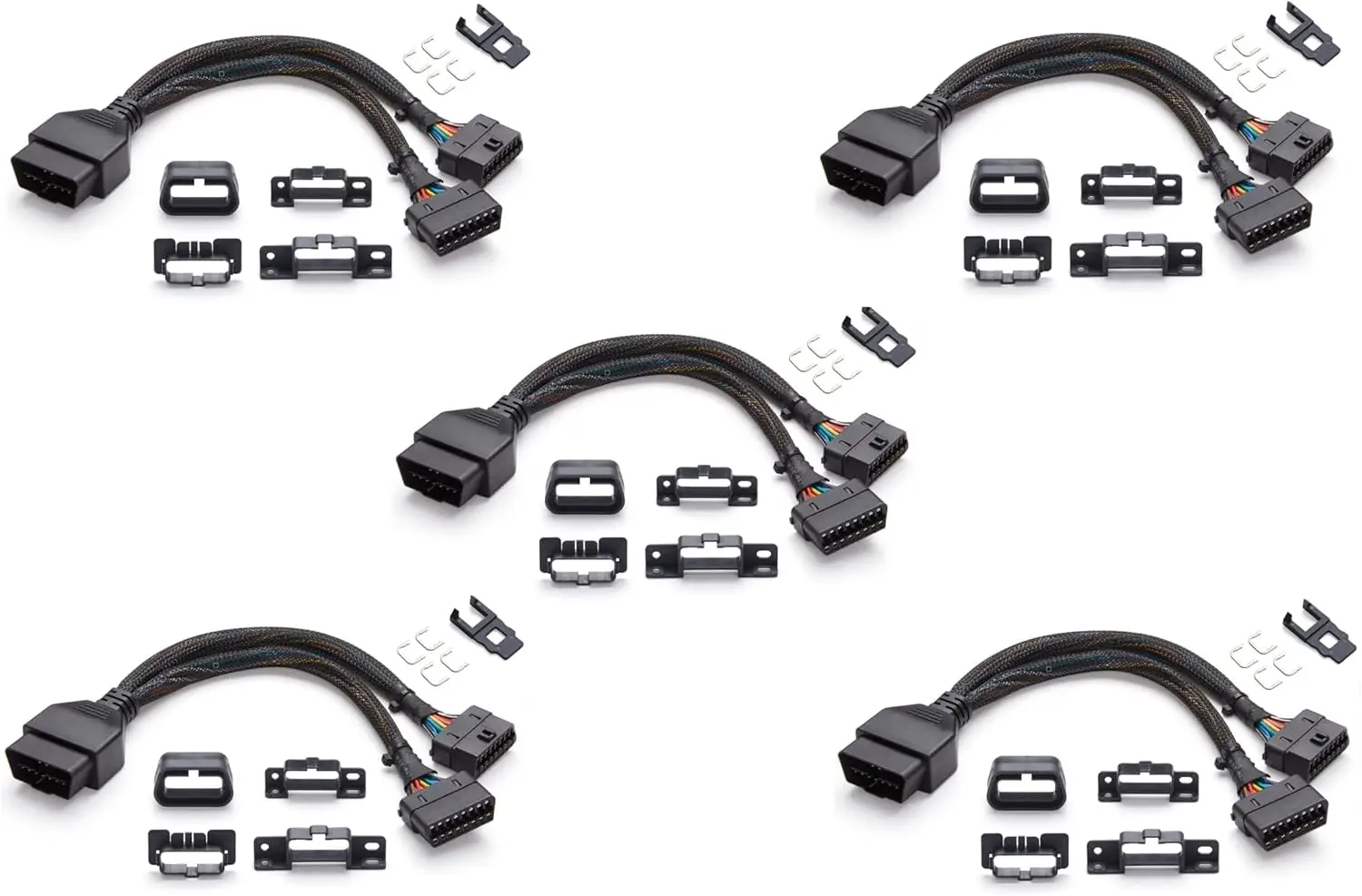 

Двухпортовый удлинительный кабель OBD2, 5 шт., 30 см для автомобилей Ford и GM, аксессуар для диагностического инструмента