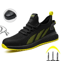 Steel Toe Safety Shoes for Men Women Lightweight Work Sneakers Puncture Proof Work Shoes Unisex Coustruction Safety Work Boots