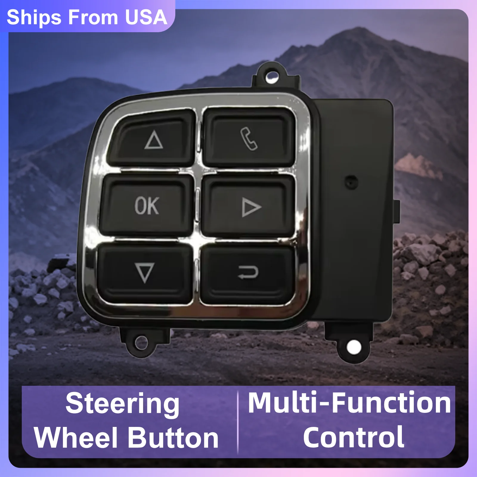 Steering Wheel Control Buttons For Digital Instrument Cluster, Fit Jeep Wrangler JK 2011-2017 Plug And Play Easy Install