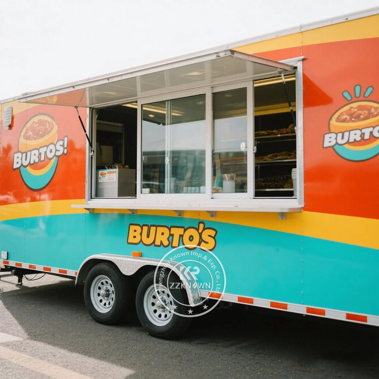 USA Approved Food Trailer Custom Size Food Truck with Full Kitchen Street Catering Trailer Hot Dog Cart For Sale