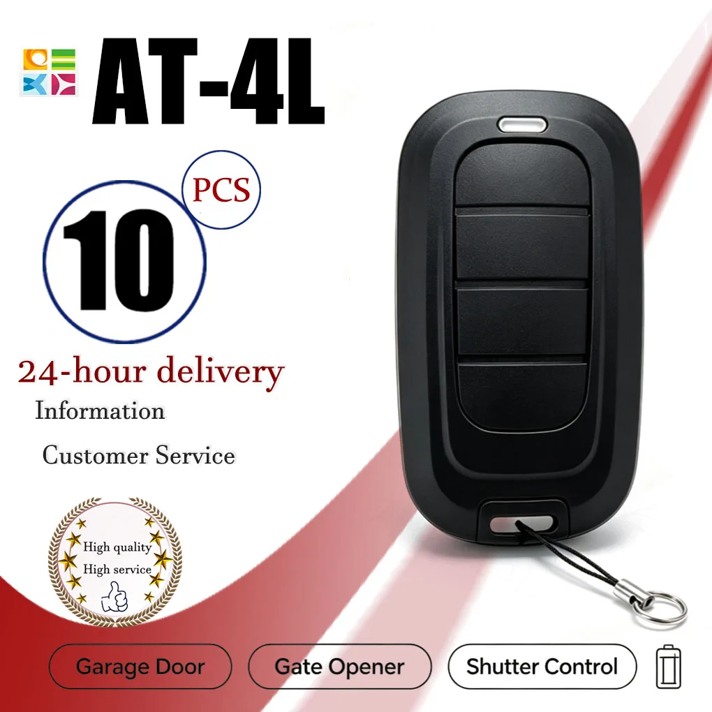 4‑Button Alutech AT‑4L Garage Gate Remote Controller 433.92MHz Compatible AR‑1‑500N 500 AT‑4 AT‑4N AN‑MOTORS Wireless Transmitte