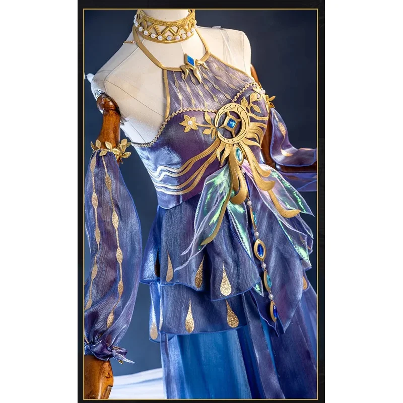 DY20 لعبة الهوية الخامس Naiad تأثيري صياد آلهة يبكي تأثيري حلي نعمة شعر مستعار الزي هالوين كرنفال موحدة كريس