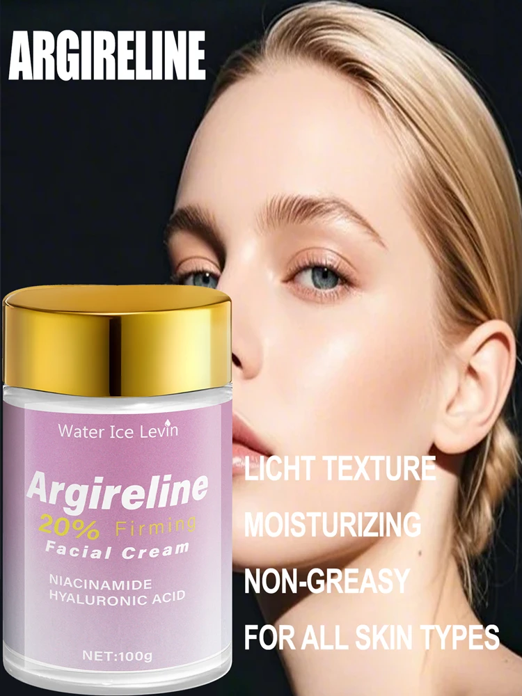 Argireline 20% crème visage raffermissante à la niacinamide et à l'acide hyaluronique, hydratant visage anti-âge, 100g