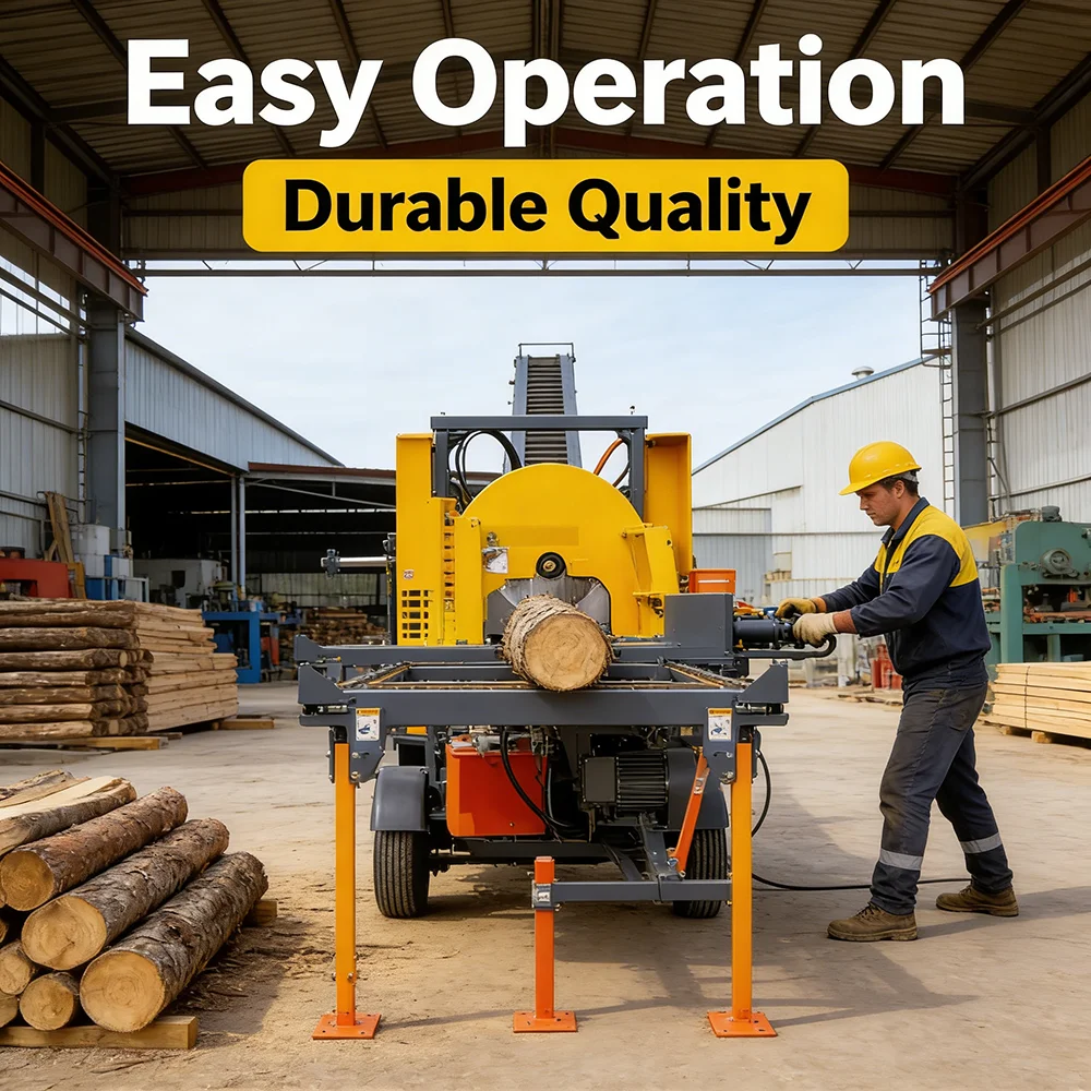 Diesel 20T Log Splitter Heavy Duty Wood Cutter 2 Way Wedge High Efficiency Timber Splitting Machine For Farm Maintenance Job