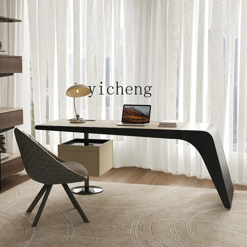 ZC Desk Minimalist Desk Modern Light Luxury High-Grade Solid Wood Desk