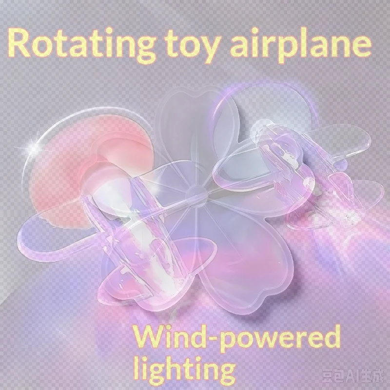 Motorcycle And Car Electric LED Colorful Lights Handbar Decoration Waterproof Rotatable Wind Powered Airplane