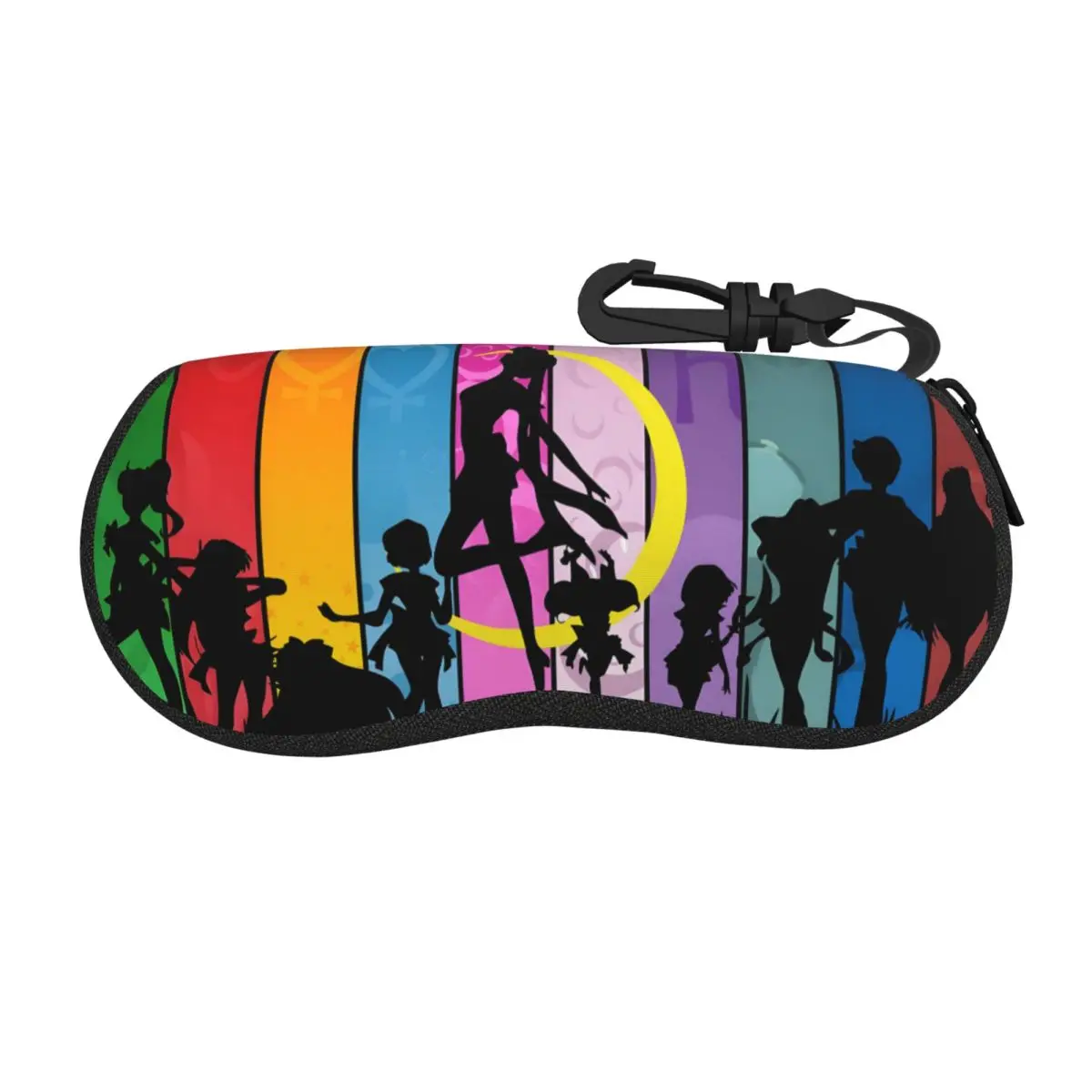 Benutzerdefinierte Anime S-Sailors M-Moons Brillenetui für Damen und Herren, weiche Comic-Sonnenbrillen-Schutztasche
