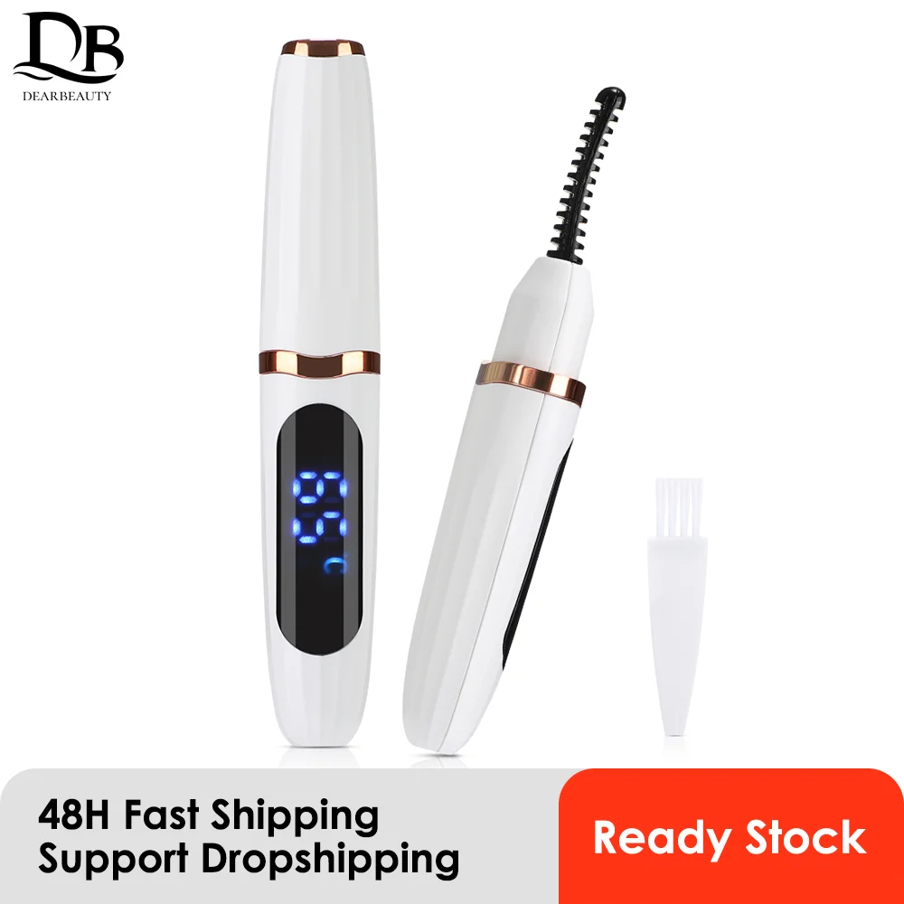 

Electric Heated Eyelash Curler Rechargeable Fast Heating Natural Look Long Lasting Eyelash Curling Device Makeup Tool