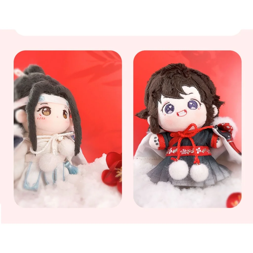 El Untamed Lan Wangji Wei Wuxian Yibo Xiao Zhan Mo Dao Zu Shi MDZS Felpa 10cm Cuerpo De Muñeca