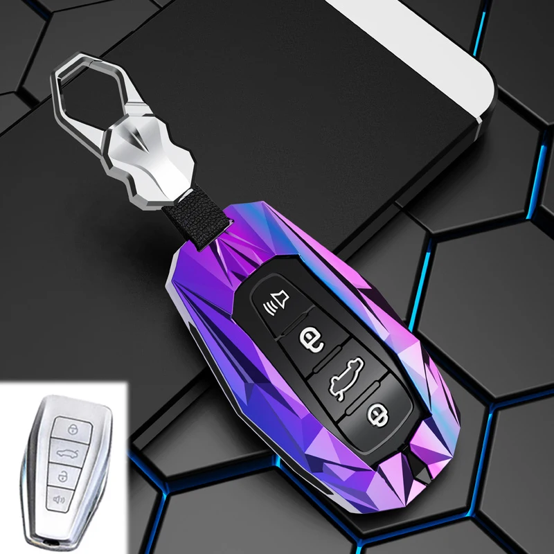 Zinc Alloy Car Key Cover Case for Geely Coolray X6 X7 EX7 Geometry C Emgrand Global Kulrey Hawk GX7 Okavango NL3 SUV GT GC9