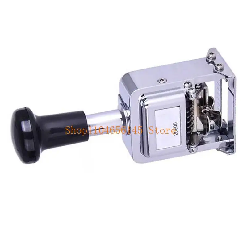 652F Automatic Numbering Machine for Office Manual Press Metal Number Stamp with Desktop Base for Files Invoices
