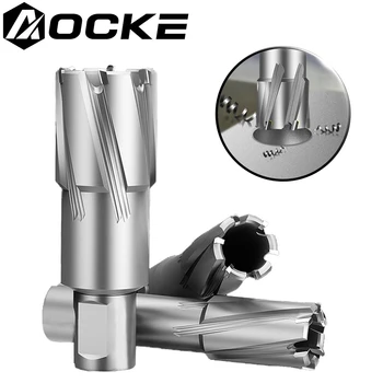 AOCKE TCT 환형 커터 용접 생크, 카바이드 합금 코어 드릴, 직경 12-60mm x 35mm, 60x35mm 금속 구멍 톱, 22x35mm