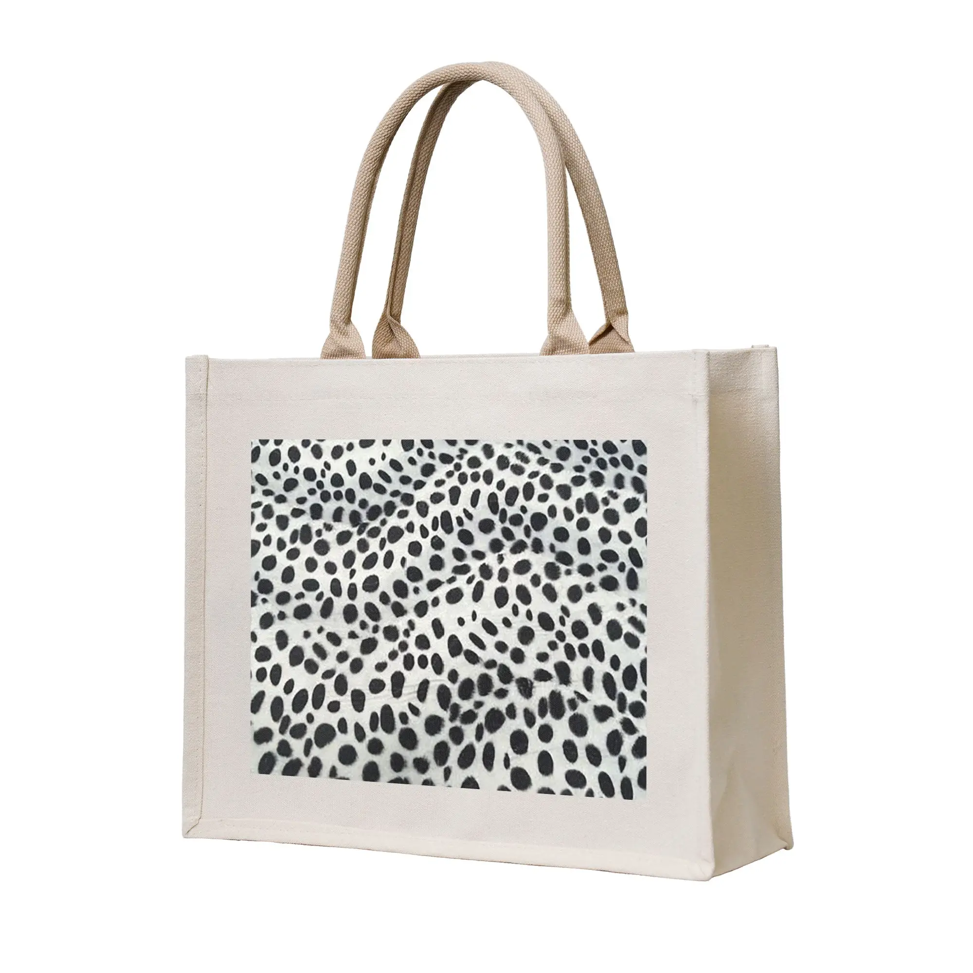 

Сумки для покупок с текстурой далматинца, холщовая сумка-тоут, складная сумка-тоут для девочек, дорожная сумка через плечо