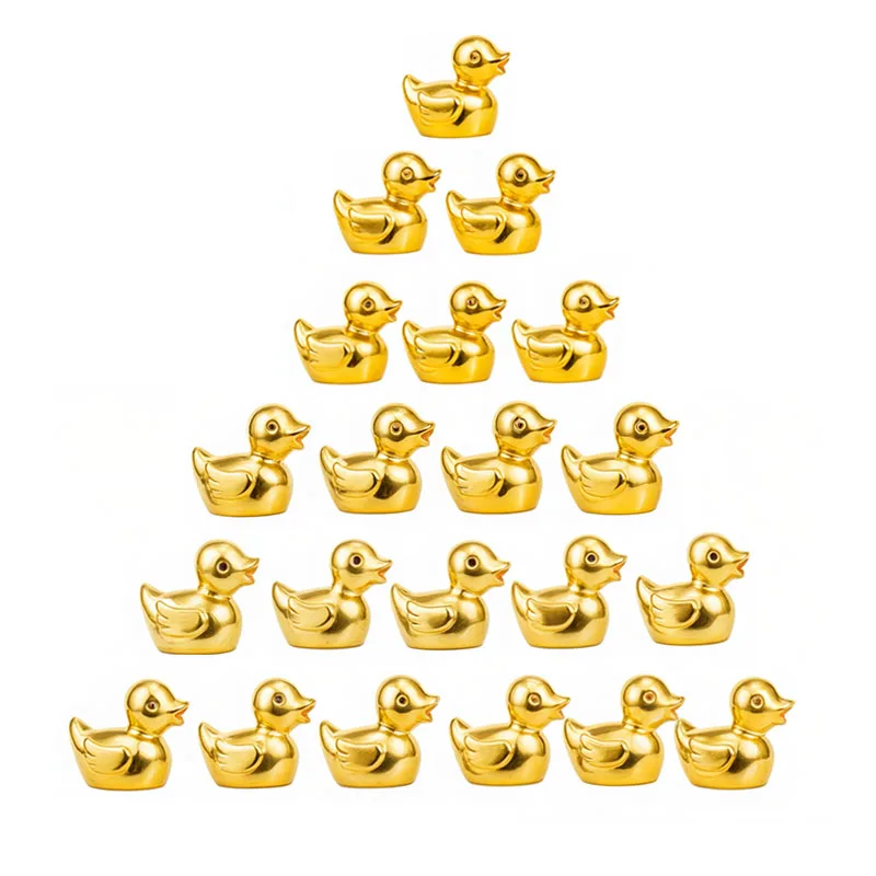 

50pcs Gold Duck Figurines Micro Landscape Fairy Garden Dollhouse Cake Decoration Party Christmas Thanksgiving Gift