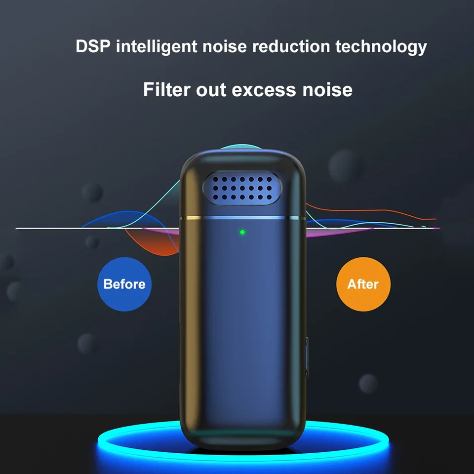 KEBIDUMEI micrófono de solapa inalámbrico 2.4G, mini con reducción de ruido para grabación de video, vlogs, transmisiones en vivo 4