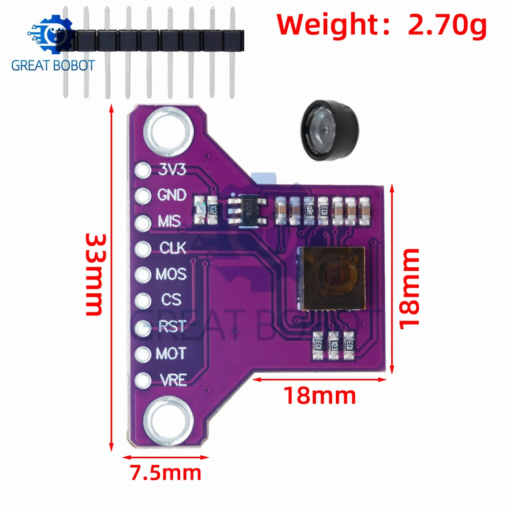 CJMCU-3901 PMW3901 Optical Flow Module, High Precision XY Position Sensor