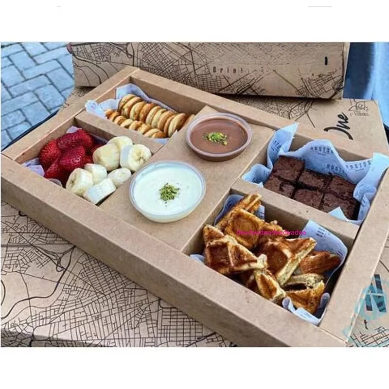 

Коробка для демонстрации еды на вынос, упаковка для выпаса, коробка с разделителем, конфеты для закусок, белая бумага, контейнер для удаления, коробка для еды