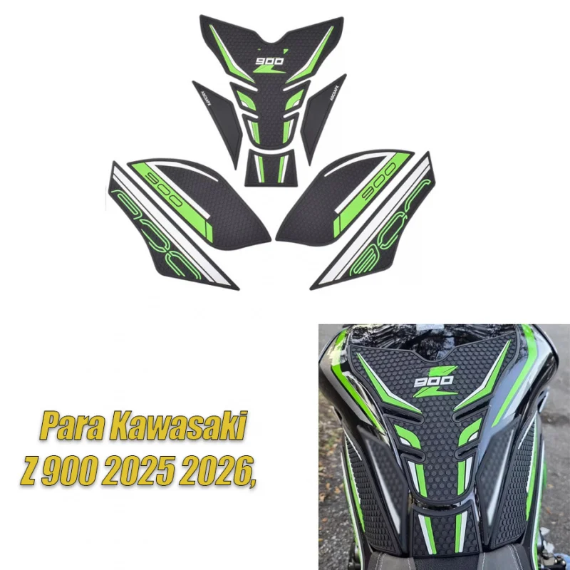 

For Kawasaki Z 900 2025 2026, Z900 Motorcycle Accessories, Non-Slip Side Fuel Tank Stickers, Waterproof Rubber Pad
