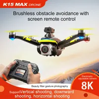 New 8K HD Drone K15 MAX Camera Four-Axis Gimbal Brushless Obstacle Avoidance Dron Optical Flow Airplane Kids Toys For Kids Gifts