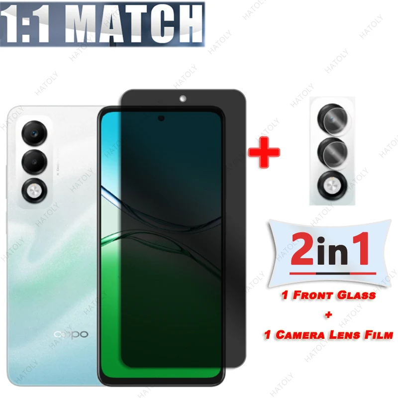 

Privacy Screen Protector For Oppo A5i Pro 5G Glass For Oppo A5i 5G Anti-spy Glass Camera Lens Protector For Oppo A5i Pro 5G