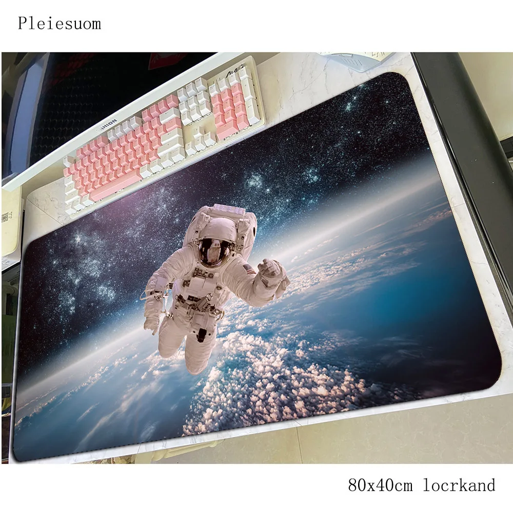 الخيال العلمي رائد الفضاء ماوس ألعاب عيد ميلاد 800x400 مللي متر لوحة ماوس الألعاب الاستبداد دفتر ملحقات الكمبيوتر بادماوس مريح حصيرة