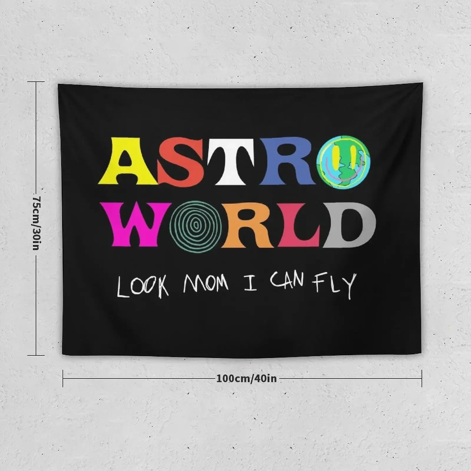 ASTROWORLD look mum I can fly Tapestry Aesthetic Room Decors Wall Deco Tapestry