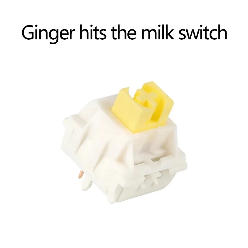 

Chosfox Ginger Milk Switch Gold Spring JWK Customed Mechanical Keyboard MX Switch 5 pins 63.5g Linear Handfeel JWK Switch