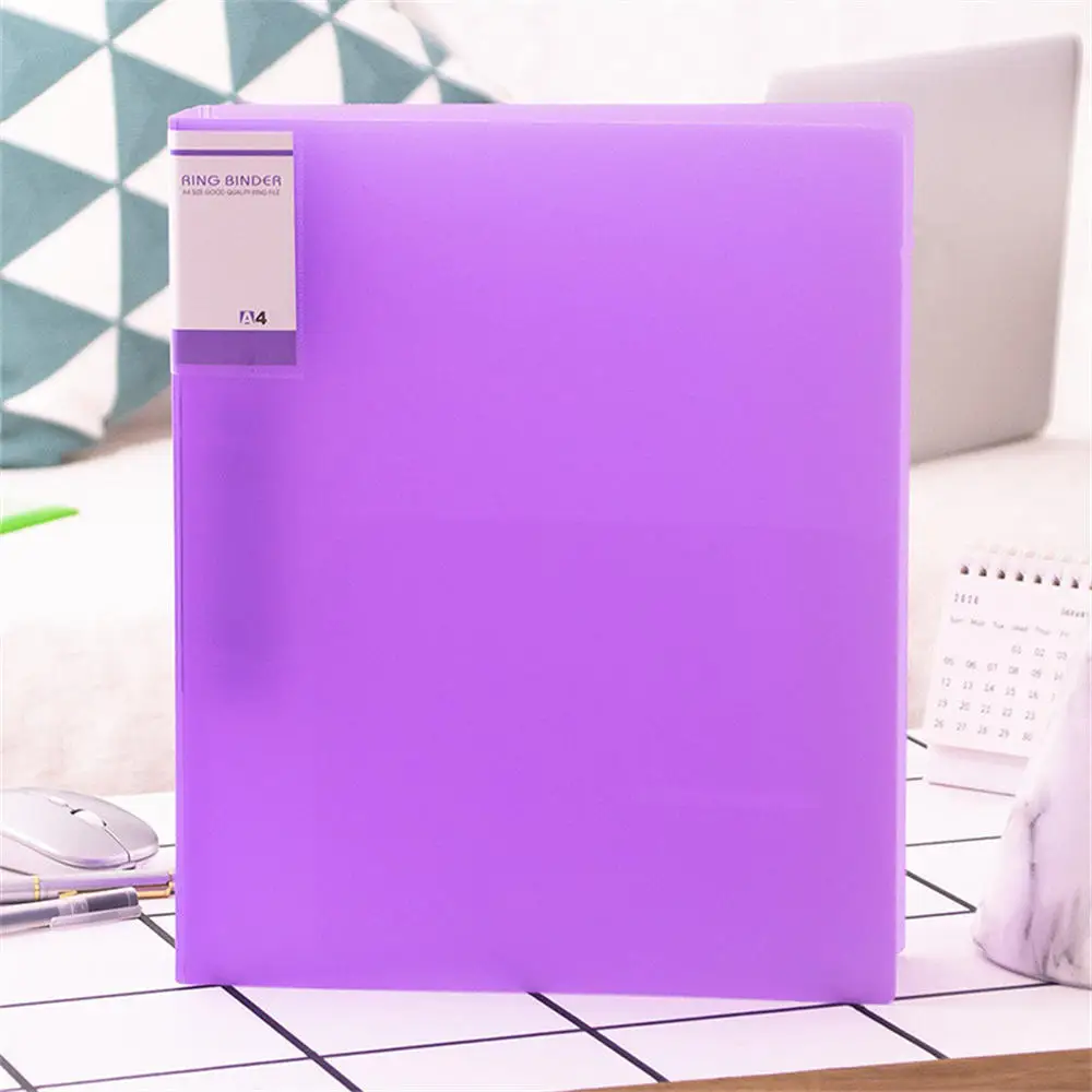

Transparent Folder Binder Multiple Pockets Ring Binder Waterproof Document Organizer Transparent Material Display Book