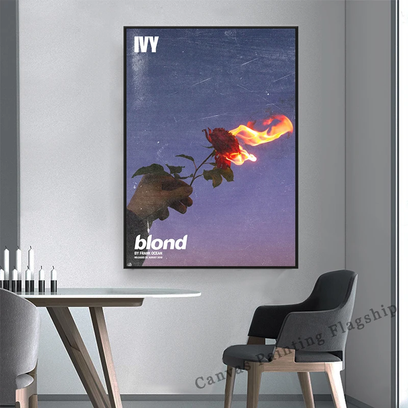 Singer Frank Ocean Blond Music Album Rapper Art Posters Print Canvas Painting Wall Art Pictures for Bar Living Room Home Decor