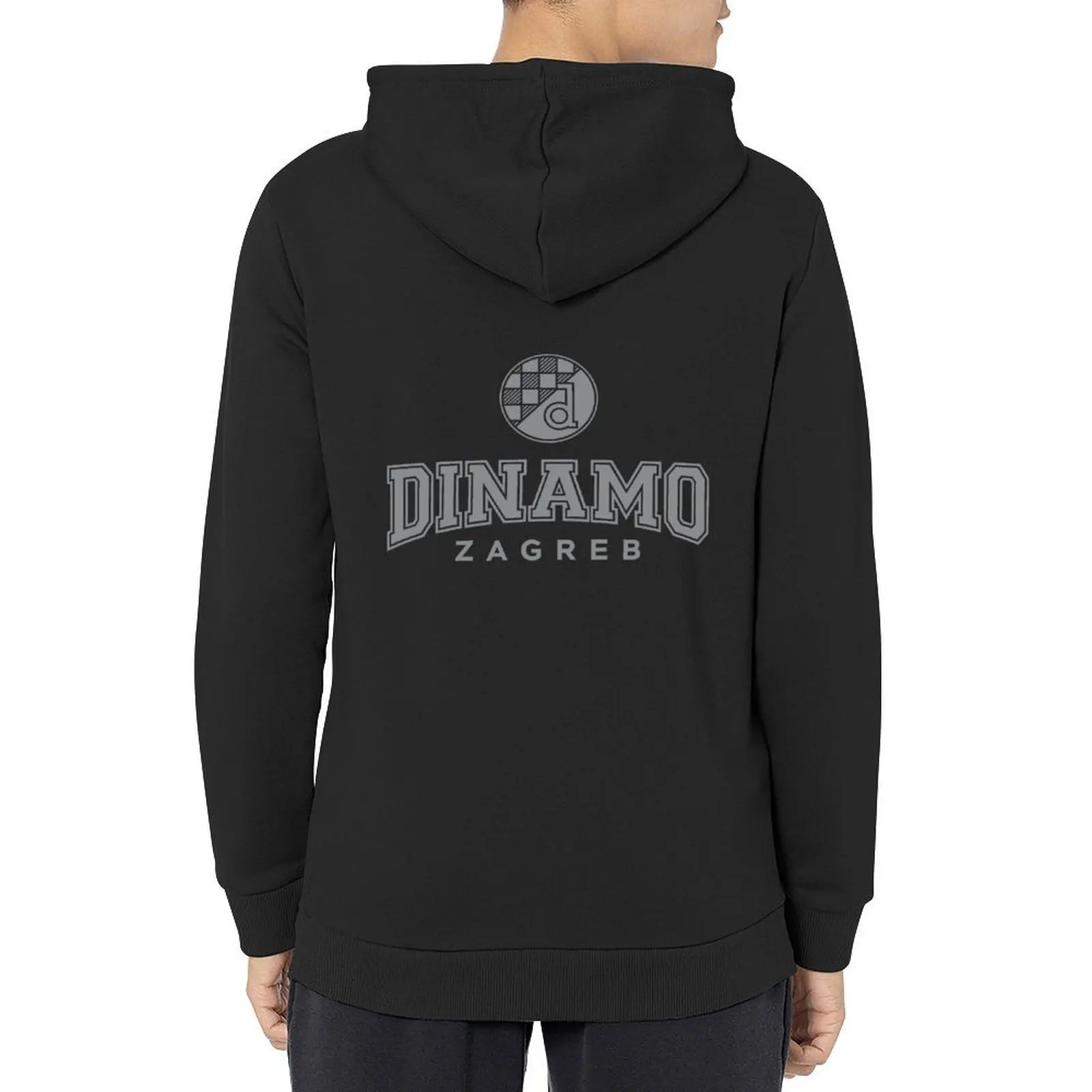 

Dinamo Zagreb gray logo and text Hoodie men's coat mens clothing men's sweat-shirt men wear hoodie men