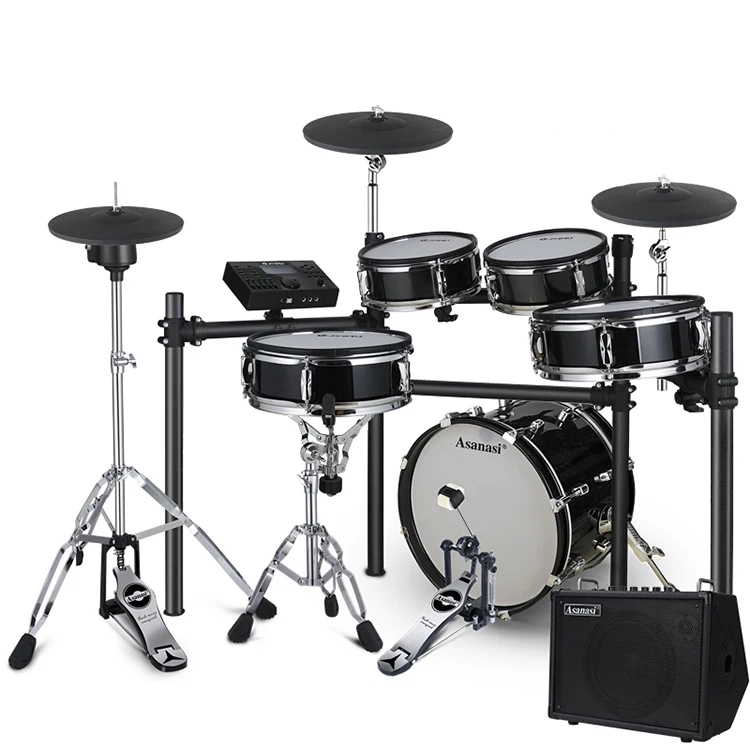 Foldable Electric Drum Kit With Drum Stool Musical Instruments