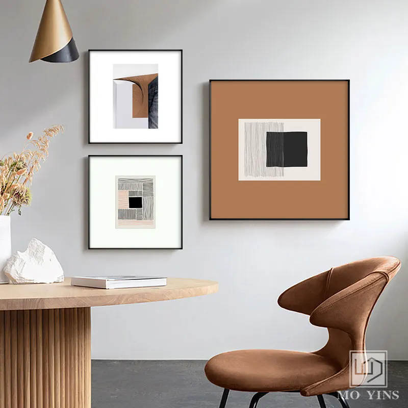 

Light luxury style modern simple high-end mural abstract wall square