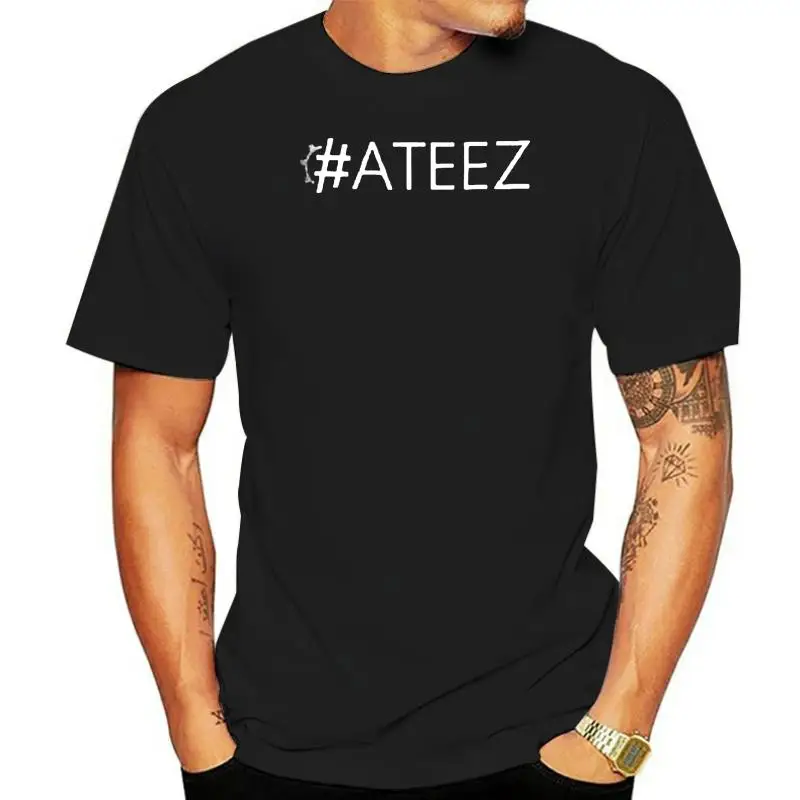 Ateez Korean Boygroup Ateez - Black T-Shirt Large Size Tee Shirt